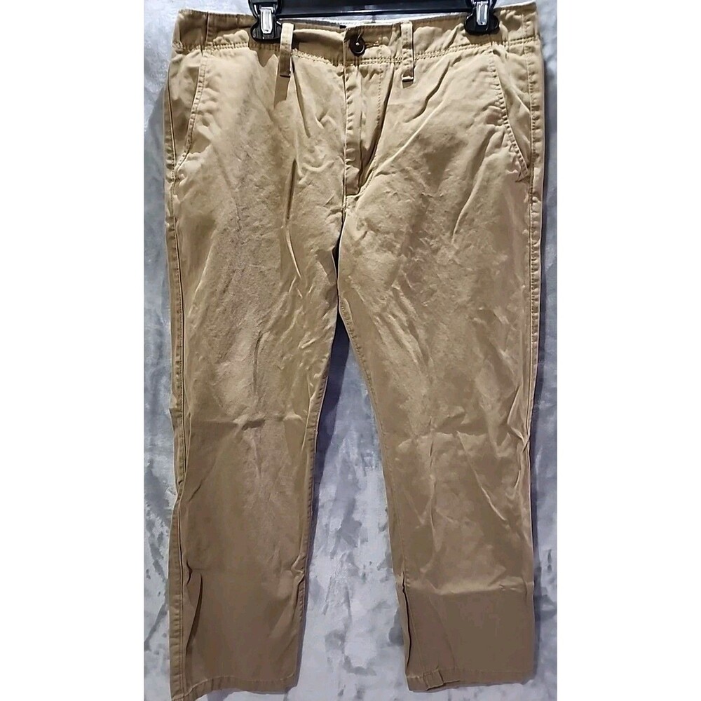 American Eagle Pants Men 33x32 Brown Chino Relaxed Straight Khaki Preppy Work